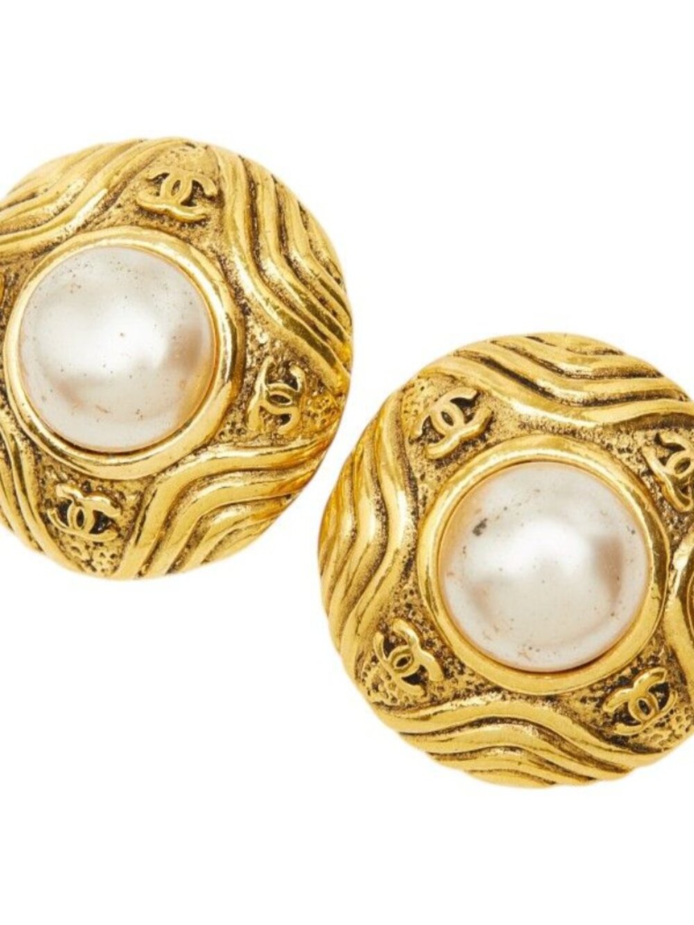 Chanel Vintage Pearl Gold Plated - Picture 1 of 5